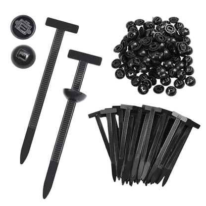 300 PCS Plastic Universal Cable Tie Buckle Heavy Duty Self-Locking Zip Ties Holder New Multifunctional Cable Tie Buckle for Car Daily Repair for Car Fender Trunk Repair