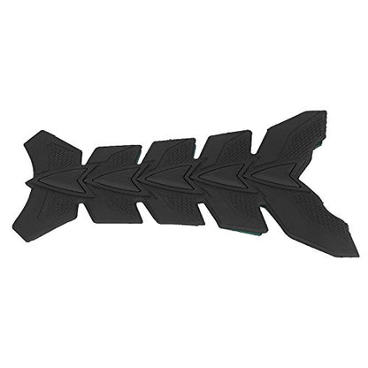 Motorcycle Sticker, 3D Black Rubber Pad Protector Oil Gas Pad Fish Bone Protector Pad Decor Black for Motorcycle Off-Road Street Car