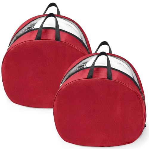 Helmet Bag with Fleece Lining, Zipper and Handle, Nylon Durable Mx Motorcycle Helmet Storage Bag Medium Water-resistant, for Ski Snowmobile Dirt Bicycle Bike Storage Accessories - color: Red