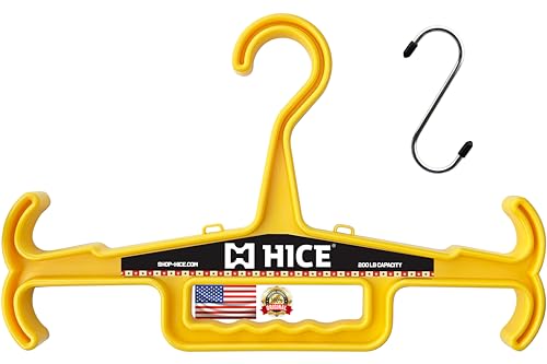 HICE - Titan Vest Hanger | Original Heavy Duty Plate Carrier & Body Armor Hanger | 200 lb Load Capacity | Durable High Impact Resin | for Police, Military, Scuba & Tactical Gear (Yellow) - color: Yellow, size: Set of 1