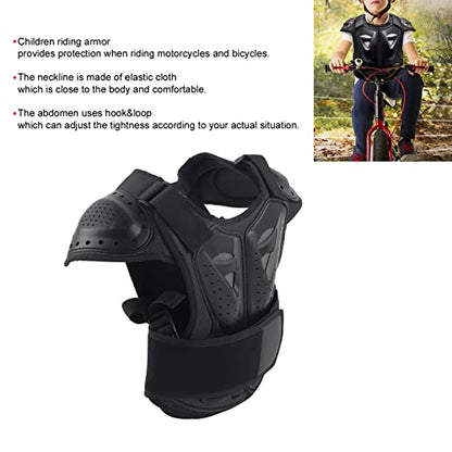 Kids Riding Armor Kids Cycling Armor Youth Body Protector Child Protective Vest Chest Back Protector Reflective Adjustable Hook and for Motorcycle Scooter - size: Small