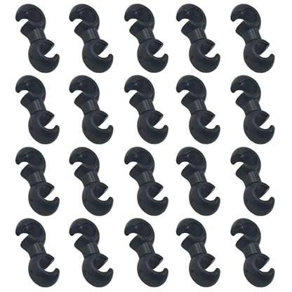 Black Bike Cable Clips - color: Black