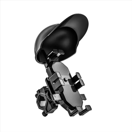 Universal Motorcycle & Bike Phone Holder, 1PC Helmet-Mounted & Handlebar Cradle with Waterproof Sun Visor, Shockproof Octopus Grip for Smartphones on Cycling and Electric Vehicles