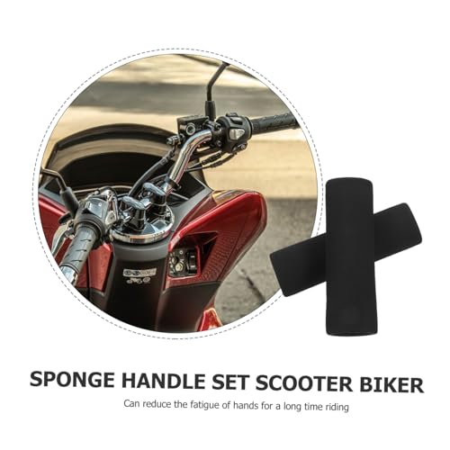 Cabilock Non Skid Motorcycle Handlebar Grips Elastic Sponge Covers for Enhanced Comfort and Safety for Motorbike - size: 12X3.1X3.1CM