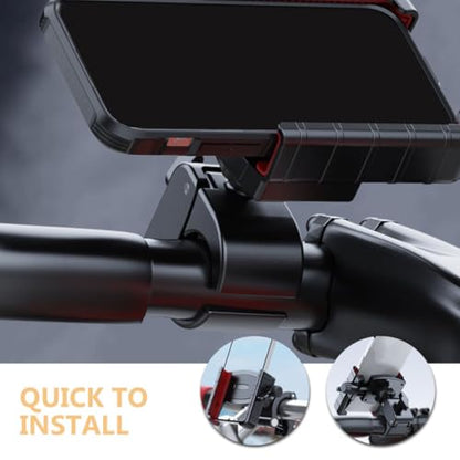 Ipetboom Motorcycle Phone Mount Shock Absorption Stand Universal Bike Phone Holder Vibration Dampener Compatible with Smartphones for Motorbike and Bicycle Use