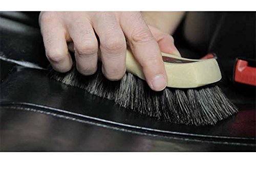 Chemical Guys Long Bristle Horse Hair Leather Cleaning Brush - Leather Brush to Gently Clean Car Interiors, Furniture, Sneakers, Boots, and More - Safe for Natural, Synthetic, Faux, and Pleather - size: Brush