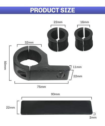Bylikeho 2PCS Light Bar Mounts, Car Accessories 0.75" 1" 1.25" Bull Bar Mounting Brackets for Car Motorcycle