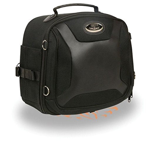 MOTORCYCLE LARGE SPORTY STYLE PVC SISSY BAR BACK PACK BAG WITH GUN POCKET INSIDE
