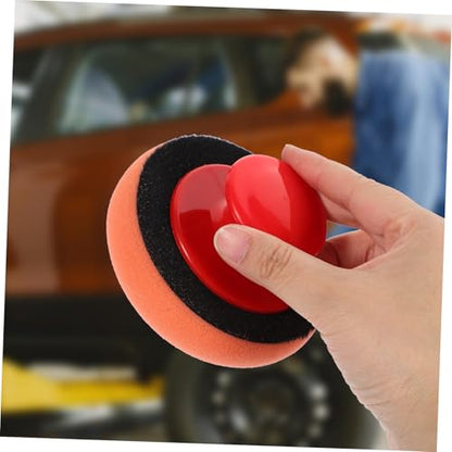 KESYOO Sponge Buffing Pads for Car Polishing Reusable Wax Applicator Pad Set with Sponges Handle for Cars Motorcycles Boats Easy to Use for Optimal Shine