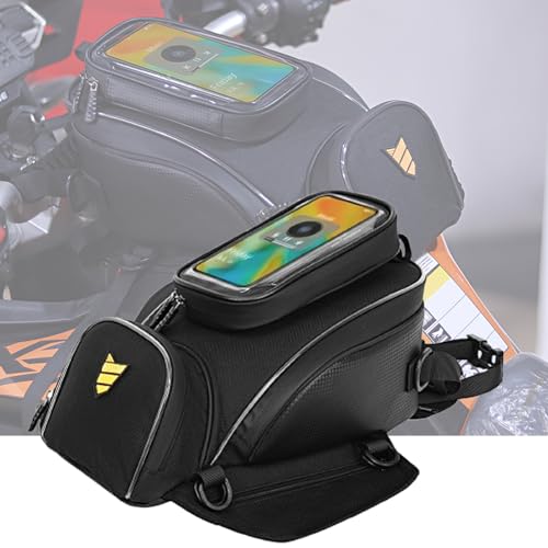 Motorcycle Tank Bag for Benelli Leoncino 500 BJ500, Water-Resistant Motorcycle Gas Tank Bag with Touchscreen Phone Pocket Motorbike Storage Bag for Touring Riders Gear,A - color: A