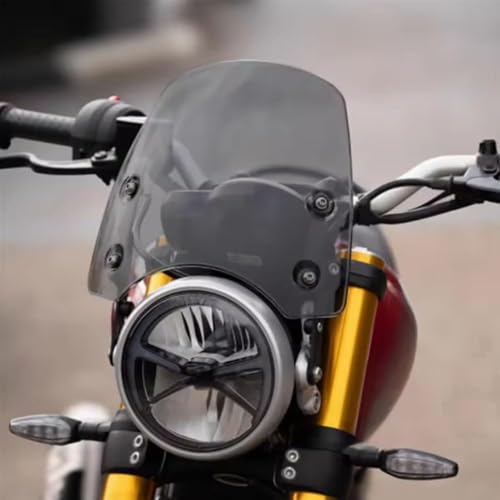 for Speed 400 Scrambler400X 2024 2025 Motorcycle Front Windshield Retro Windshield Spoiler with Bracket Speed400 Scrambler 400X (Transparent) - color: Transparent