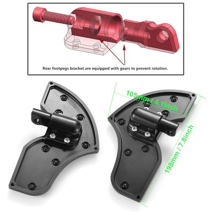 Defiance floorboards Crafted for Harley Touring Models FLT FLHT FLHRS FLHXS Heel Toe Shift Levers and Black Foot Boards (All Black) - color: All Black