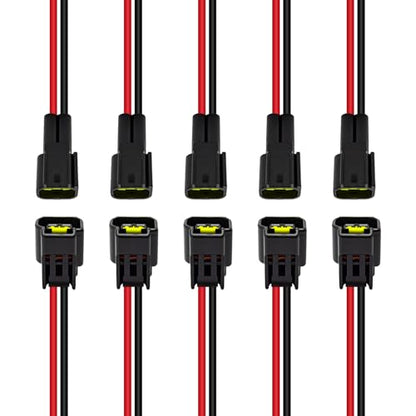 2 Pin Waterproof Connector 2 Wire Automotive Connectors, Male/Female Connector 16 AWG Electrical Wiring Harness, IP67 Automotive Wire Plug for Cars, Motorcycles, Boats, LED Lights,5 Pairs(DJ 2p)