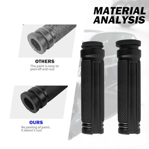 Motorcycle Hand Grips 1" Electronic Throttle Handlebar Grips Fit for Touring Trike 2008-2025 Softail 2016-2024 FLHR FLHTC FLHT FLFB FXFBS FXLR (All Black)