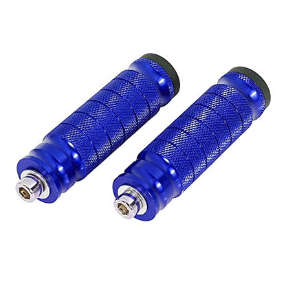 F FIERCE CYCLE 1 Pair 6mm Aluminum Aolly Motorcycle Rearsets Rear Set Footrest Footpeg Foot Rest Peg Motorbike Bike Cycling Blue - color: Blue