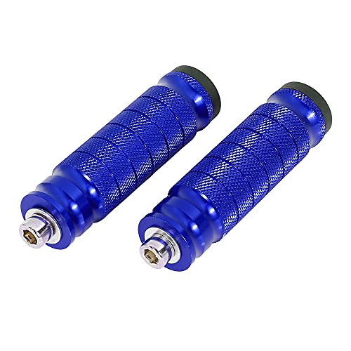 F FIERCE CYCLE 1 Pair 6mm Aluminum Aolly Motorcycle Rearsets Rear Set Footrest Footpeg Foot Rest Peg Motorbike Bike Cycling Blue - color: Blue