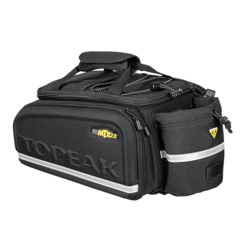 Topeak MTX TrunkBag - Rear Bicycle Bag - Spacious Storage and Easy Mounting - style: Panniers, Fixed Top