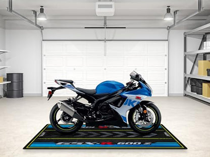 Garage Mat for GSX R600Z Motorcycle Model, Parking mat, Pit Mat, Washable Non-Slip Garage and Showroom Floor Carpet (Size 2: 102 x 47/260 x 120 cm) - size: Size 2: 102 x 47 "/ 260 x 120 cm