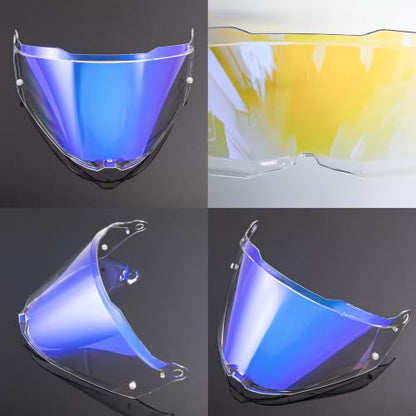 Blaze 2 Helmet Visor Replacement.Blaze 2 Outer Face Shield UV Protection Compatible with Blaze 2,Pioneer 2,MX702 (Revo Clear Blue-Day&Night Use) - color: Revo Clear Blue-day&night Use