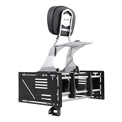 XMT-MOTO Black Wall Mount Storage Rack Fit for Harley Tour Trunk Electra Street Road Glide