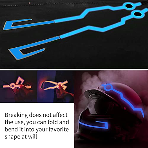 Motorcycle Helmet Light Kit,Waterproof 3 Mode LED Light Night Riding Signal Helmet Light for Motorcycle Bike Helmet,Blue - color: Blue