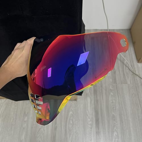 YMTSGEA Airflite Helmet Visor Replacement for IC-06. Helmet Shield Compatible with Airflite IC-06 (Revo Rose Red) - color: Revo Rose Red