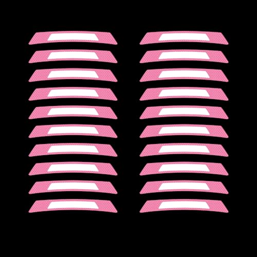 20PCS Strong Reflective Car Wheel Hub Stickers for Cars, Trucks, Motorcycles, Bicycles - Pink, Striped, Vinyl, Waterproof, Fade Resistant, Night Safety Warning Decals - color: Pink