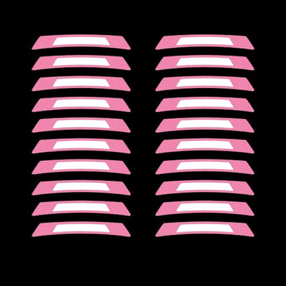 20PCS Strong Reflective Car Wheel Hub Stickers for Cars, Trucks, Motorcycles, Bicycles - Pink, Striped, Vinyl, Waterproof, Fade Resistant, Night Safety Warning Decals - color: Pink