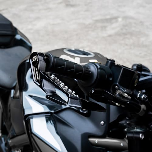 CNC Motorcycle Handguards Compatible with CBR 600RR 1000RR 929RR 900RR 1100X CBR600RR CBR1000RR CBR250RR Brake Clutch Lever Guards Protector Accessories (Black) - color: Black