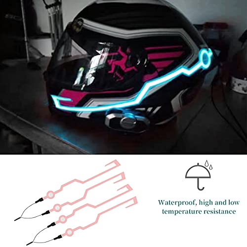 Motorcycle Helmet Light Kit,Waterproof 3 Mode LED Light Night Riding Signal Helmet Light for Motorcycle Bike Helmet,White - color: White