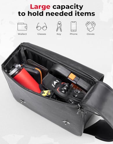 KEMIMOTO Quick Release Motorcycle Saddlebags Throw Over PU Leather Saddle Bags 36L Luggage Bag Fit for Sportster Softail Dyna V-star Shadow Road King 883 1200 Low Rider S Cruiser Vulcan Rebel