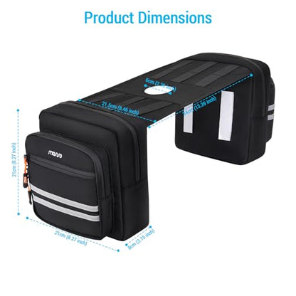 MOSISO ATV Tank Bag, ATV Saddle Bags Storage Luggage with Waterproof Cooler Pocket Compatible with Most ATVs, Motorcycles, Four-wheelers and Snowmobiles, Black