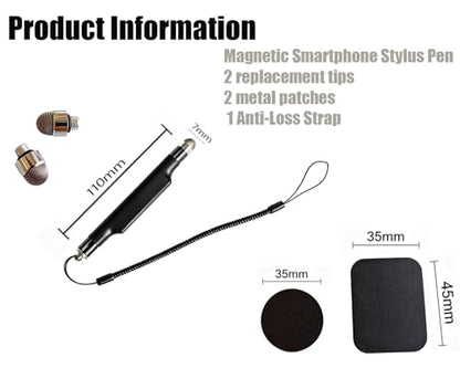 Motorcycle Stylus Pen，Magnetic Stylus，Magnet Pen，Phone Stylus for Motorcycle， Motorcycle Touch Pen， Glove-Friendly Pen，Metal Plates，Replacement Tips， Anti-Loss Strap，Strong Magnet