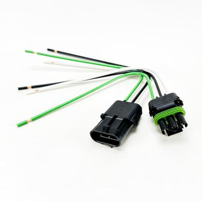 Aptive (Delphi) Weatherpack 3 Pin Connector Pigtail Kit (12010717, 12015793), 14AWG, 8.5" UL Certified GPT Pure Copper Wires (Made in USA)
