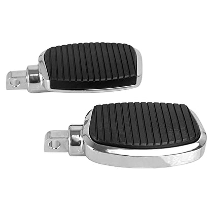 Motorcycle Passenger Mini Board Floorboards Footpegs Pedals Footrests Highway Pegs with Anti-Slip Rubber Universal for Harley Davidson Dyna Touring Honda Suzuki Yamaha Triumph (Chrome) - color: Chrome