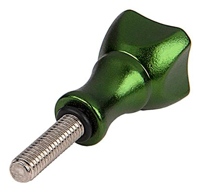 GoTough 25mm Green Metal Thumbscrew Compatible with GoPro HERO3, HERO3+, HERO4, HERO5, HERO6, HERO7 2-Prong Mounting System - color: Green, size: Short