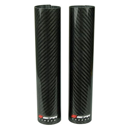 SCAR Carbon Fiber Lower Fork Wraps Compatible with KTM Yamaha Honda Husqvarna GASGAS BETA Kawasaki Suzuki 125 250 300 350 390 430 450 480 500 - size: 240mm / 52mm