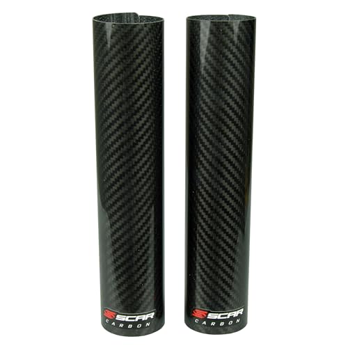 SCAR Carbon Fiber Lower Fork Wraps Compatible with KTM Yamaha Honda Husqvarna GASGAS BETA Kawasaki Suzuki 125 250 300 350 390 430 450 480 500 - size: 240mm / 52mm