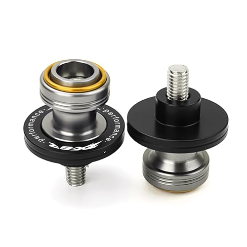 Compatible with ZX-6 ZX6R 2010-2024 2025 2026 Motorcycle Front Wheel Axle Crash Protector Pad Rear Swingarm Spools Slider Stand Accessories (Gold) - color: Gold