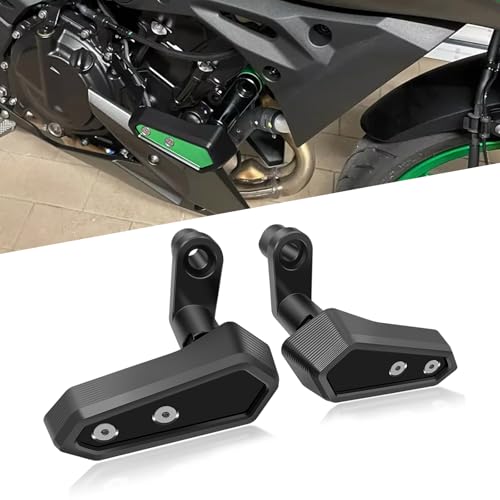 for NINJA500 Z500 SE Ninja 500 z500 se 2024 2025 2026 Accessories Engine Anti-Fall Protection Cover Motorcycle Body Anti-Fall Block Side Cover Protection Frame Slider Impact Engine Drop pad (Black) - color: Black