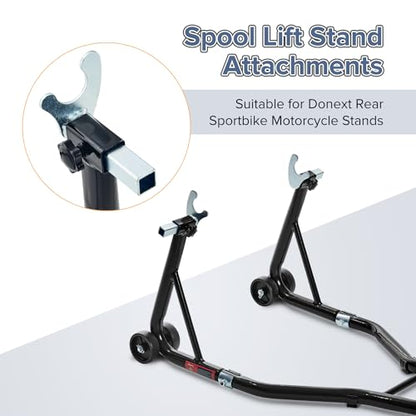 Spool Lift Stand Attachments for Rear Sportbike Motorcycle Stands (Attachment ONLY), U-Shaped Adapter 1 Pair - size: U