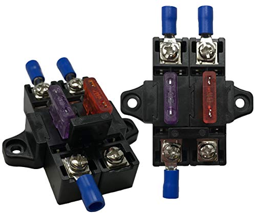 Stack-able Add-on in-line Fuse Holder Panel & Distribution Block for ATO/ATC & ATM/MIN Blade Fuses - Automotive Marine Car Boat RV (1)
