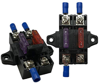 Stack-able Add-on in-line Fuse Holder Panel & Distribution Block for ATO/ATC & ATM/MIN Blade Fuses - Automotive Marine Car Boat RV (1)