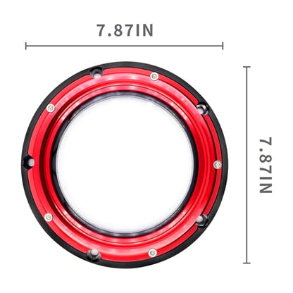 Transparent Derby Cover，New Hardware Kit Included for Harley Bagger/Touring Road Glide、Street Glide、Road King 、Trikes 2017-2026 (Black&Red) - color: Black&Red
