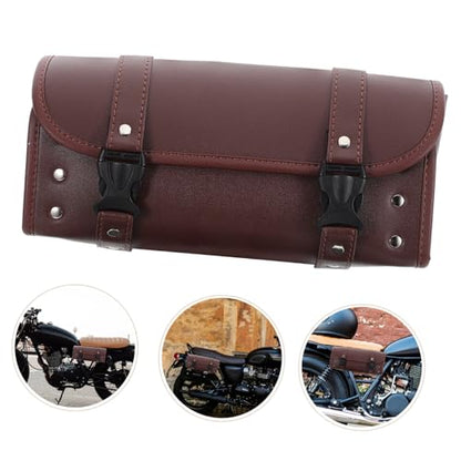 PRETYZOOM Retro Motorcycle Fork Bag Spacious Rain Resistant Motorcycle Side Storage Easy Attachment Organization for Long Trips Compatible with Various Motorcycles
