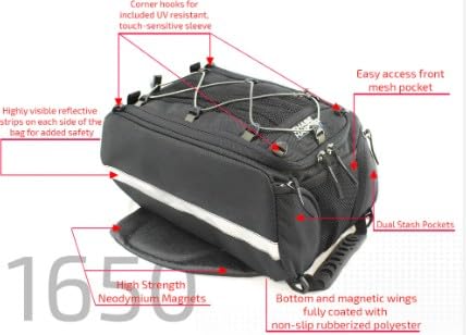 Chase Harper USA 1650 Strap Mount Tank Bag - Water-Resistant, Tear-Resistant, Industrial Grade Ballistic Nylon with Anti-Scratch Rubberized Polyester Bottom, Adjustable Strap Mounting System - size: Strap Mount
