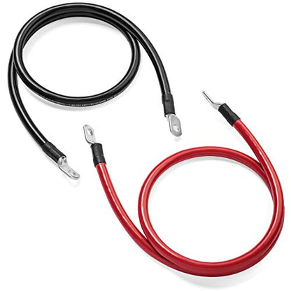 Spartan Power Battery Cable 20 Foot 1/0 Gauge AWG Wire Set 5/16" M8 - color: 1/0 AWG-SET-5/16", size: 20-FT
