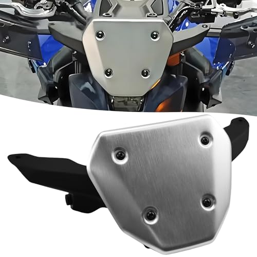 Compatible with Yamaha MT-09 MT 09 MT09 SP 2024 2025 Windshield Bracket Kit Wind Deflector Sun Visor(Silver) - color: Silver