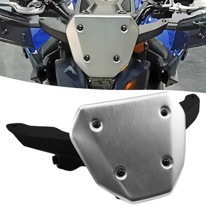 Compatible with Yamaha MT-09 MT 09 MT09 SP 2024 2025 Windshield Bracket Kit Wind Deflector Sun Visor(Silver) - color: Silver
