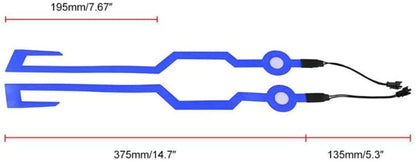 You Glow Girl Helmet EL Light Bar, LED Sticker Light Night Riding Signal for Motorcycle Bike Helmet (Blue) - color: Blue
